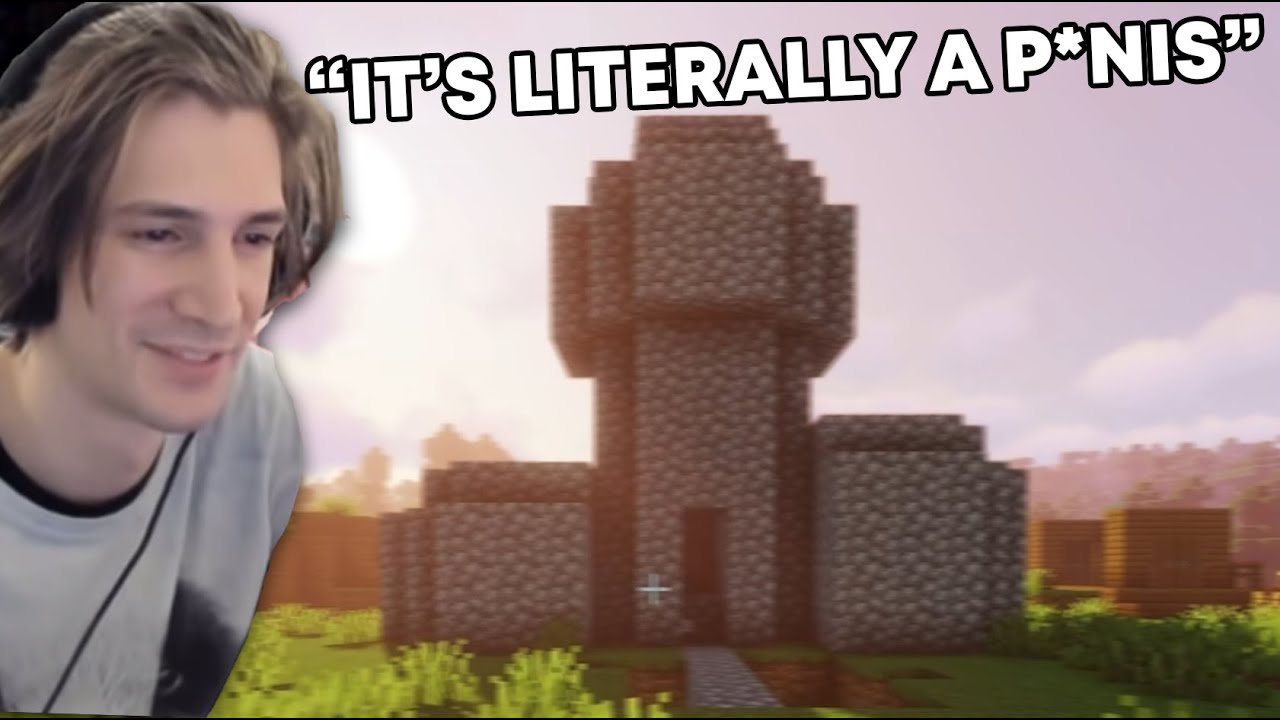 xQc Builds a House in Minecraft with Buddha