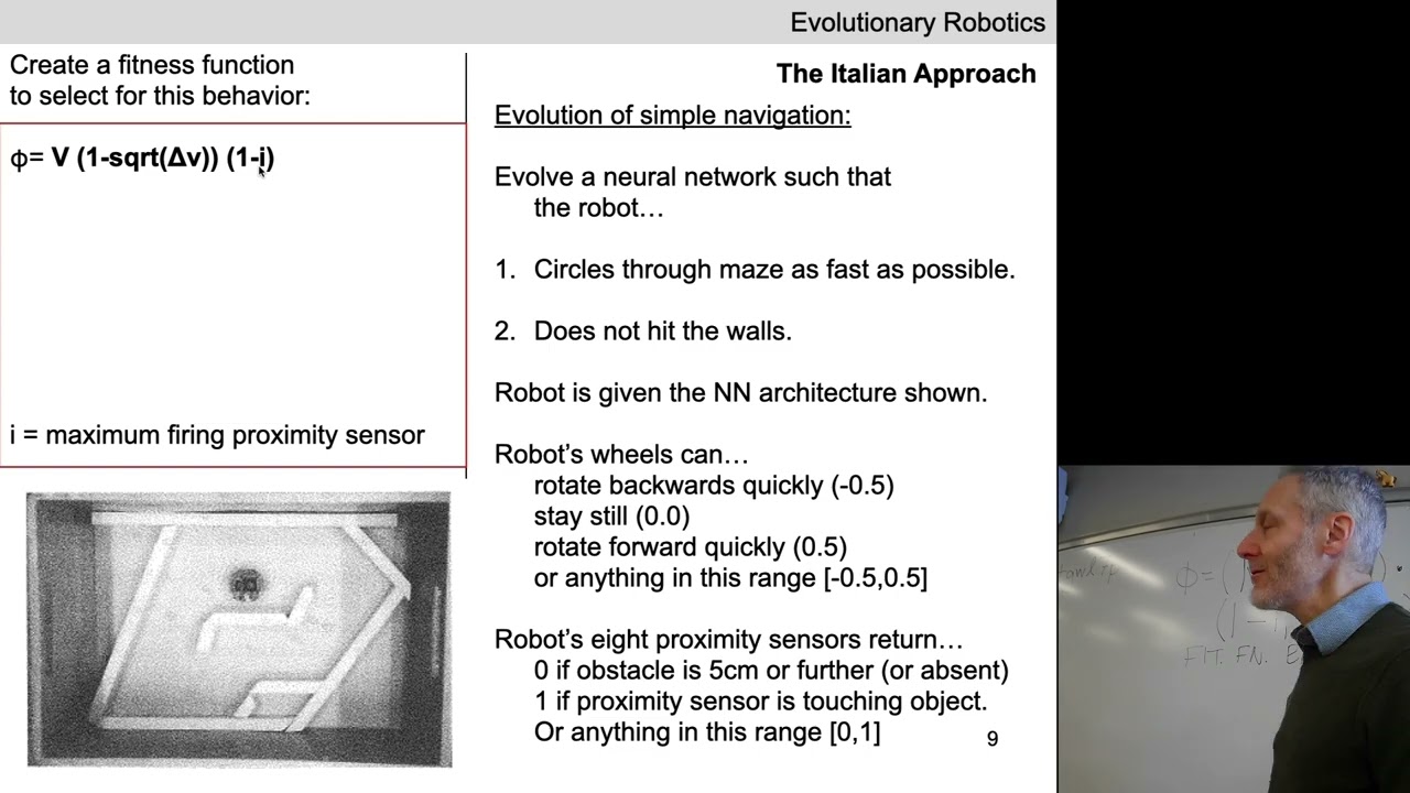 Lecture 8 of Evolutionary Robotics: The first years of the field, Part II.