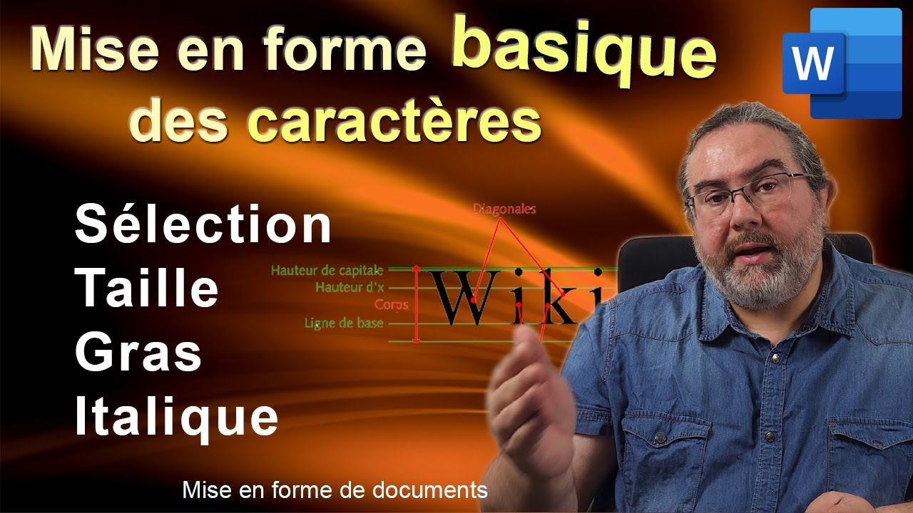 CARACTERES : S&eacute;lection, Taille, Gras, Italique