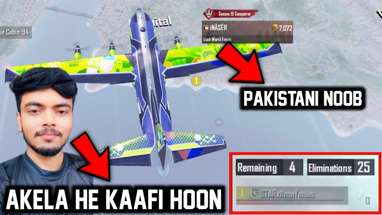 Arabi Ka PAKISTAN ko Challenge || 25 Solo Kills