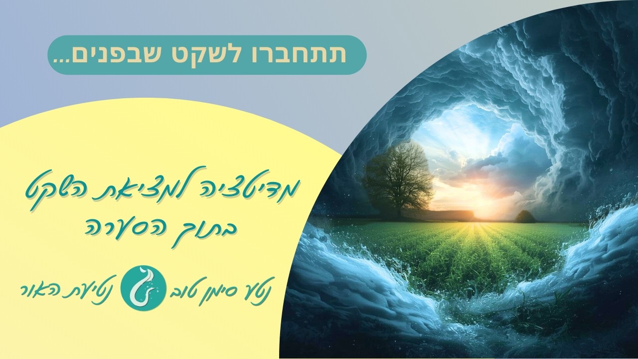 למצוא את השקט בתוך הסערה: מדיטציה לשחרור ונוכחות | נטע סימן טוב