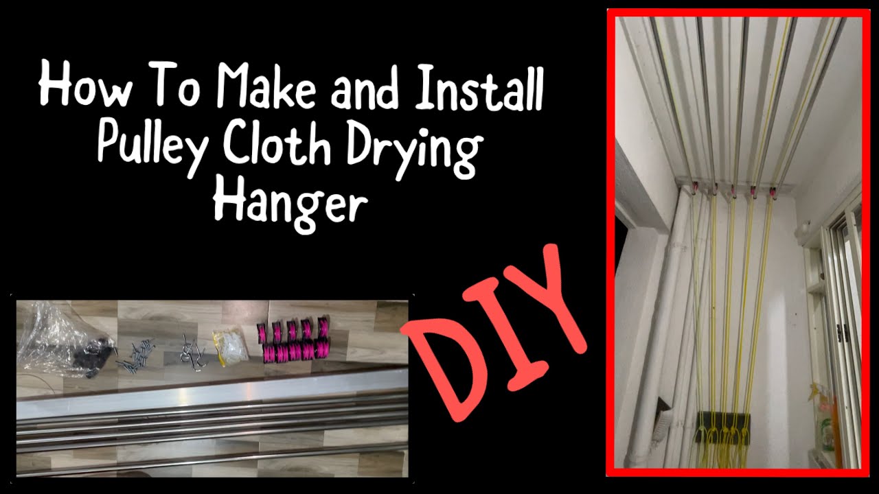 How to make pulley based cloth dryer zhulla - DIY