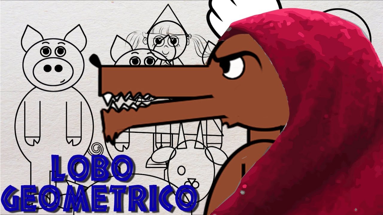 El Lobo Feroz Figuras Geométricas: los Tres Cerditos, Caperucita  y Los Siete Cabritillos