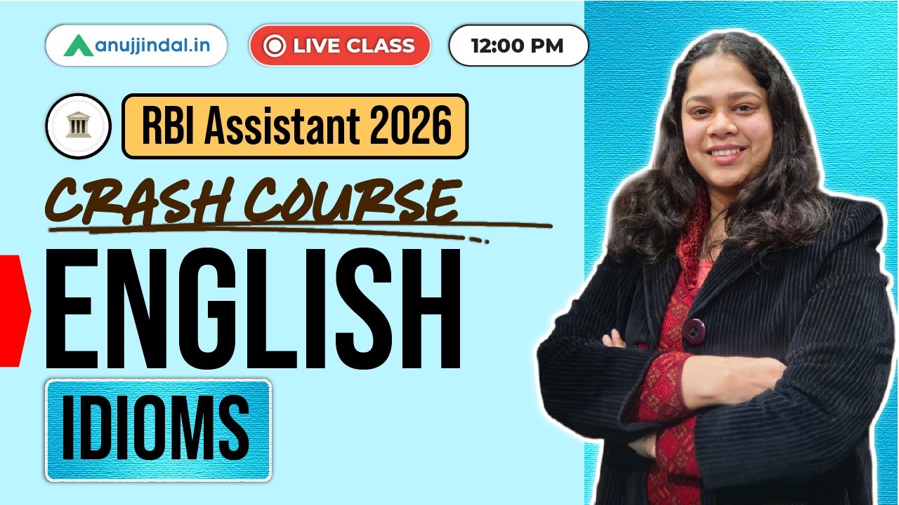 RBI Assistant 2026 Crash Course | English Language | Idioms Free Class | Anuj Jindal