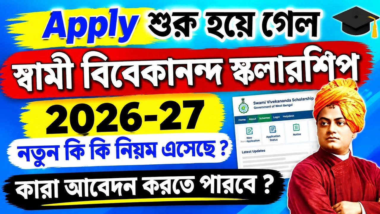 Swami Vivekananda Scholarship 2026-27 Apply | svmcm scholarship new update | SVMCM Aikyashree Apply