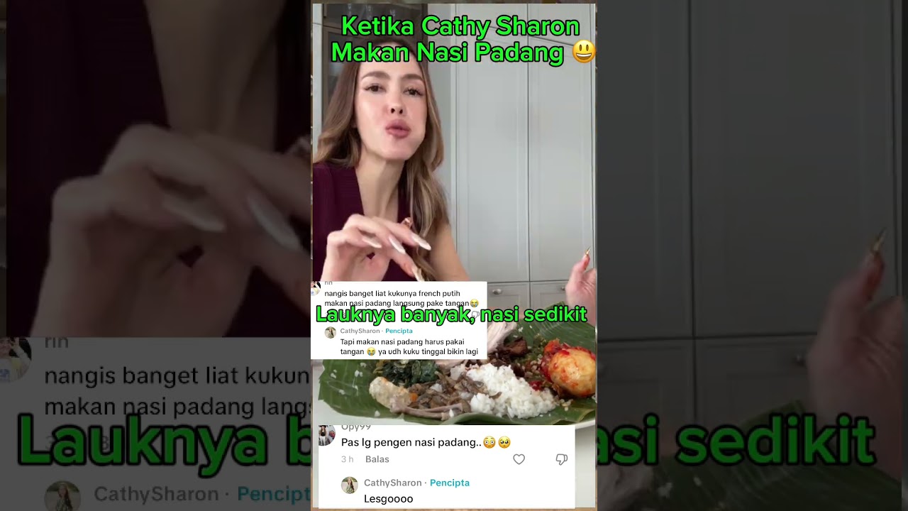 Pesona 😃#Cathy Sharon Lahapp makan Nasi Padang,Lauknya banyak nasinya sedikit#trendingshorts