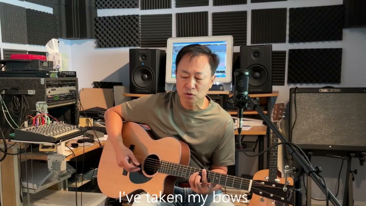 We Are The Champions Cover with acoustic guitar, vocal and Lyrics