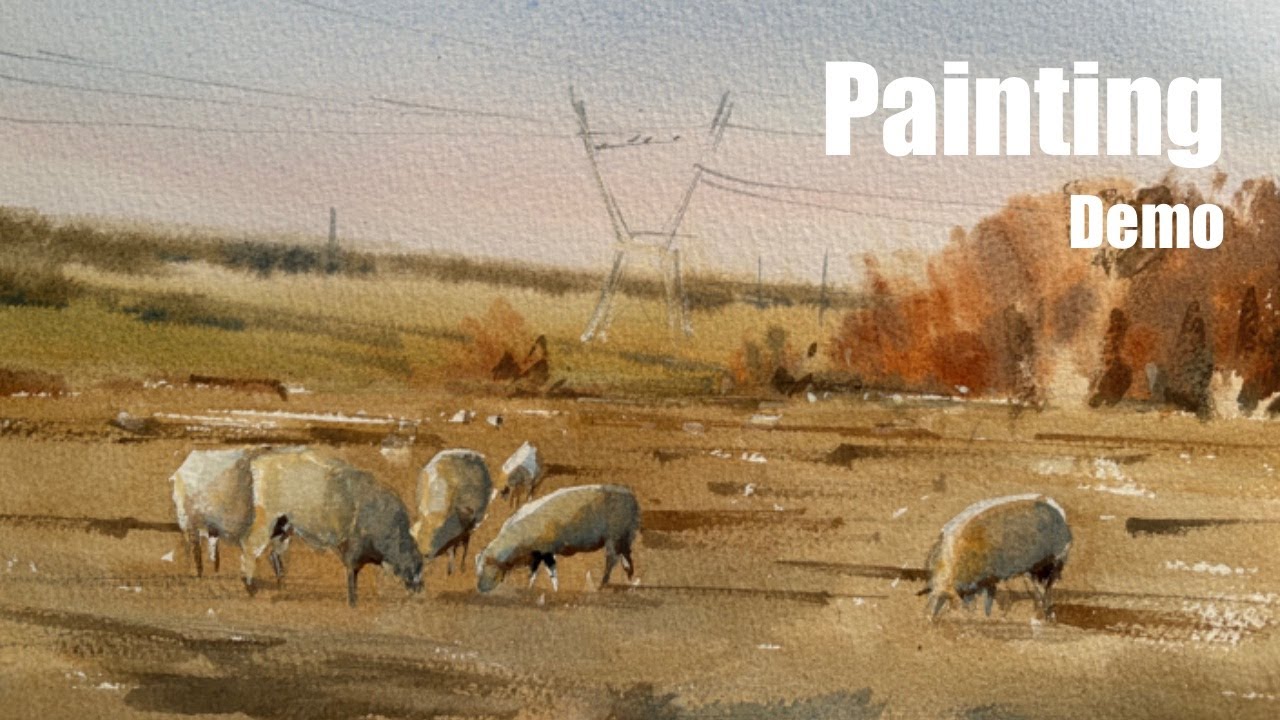 Quiet Countryside in Watercolor | Landscape Demo