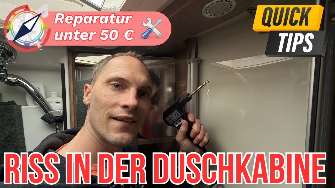 Riss in der Duschkabine - Reparatur unter 50 € 🛠️ - Tipps & Tricks