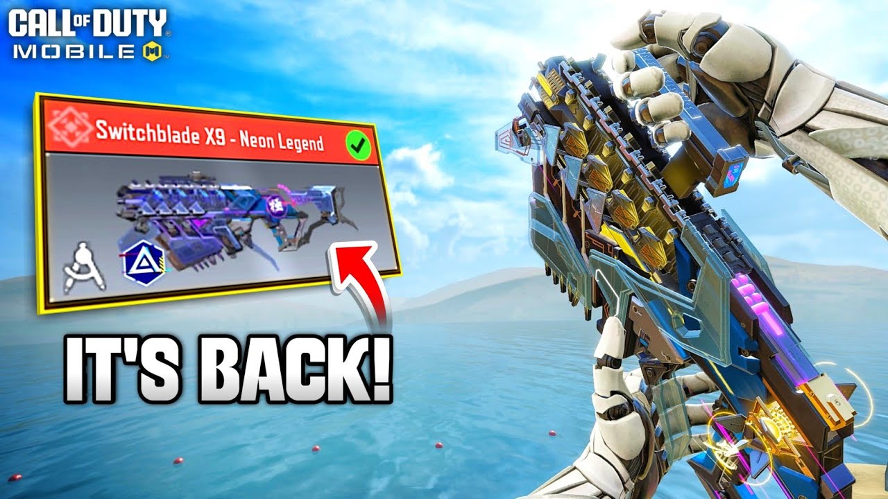 Finally everyone’s favourite Mythic Switchblade X9 Neon Legend is back in CODM
