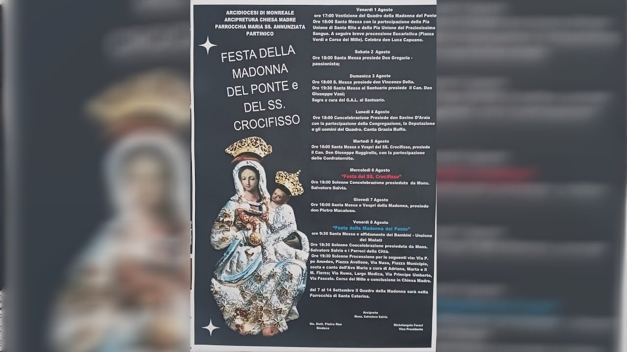 Festa della Madonna del Ponte e del SS. Crocifisso Partinico 2025