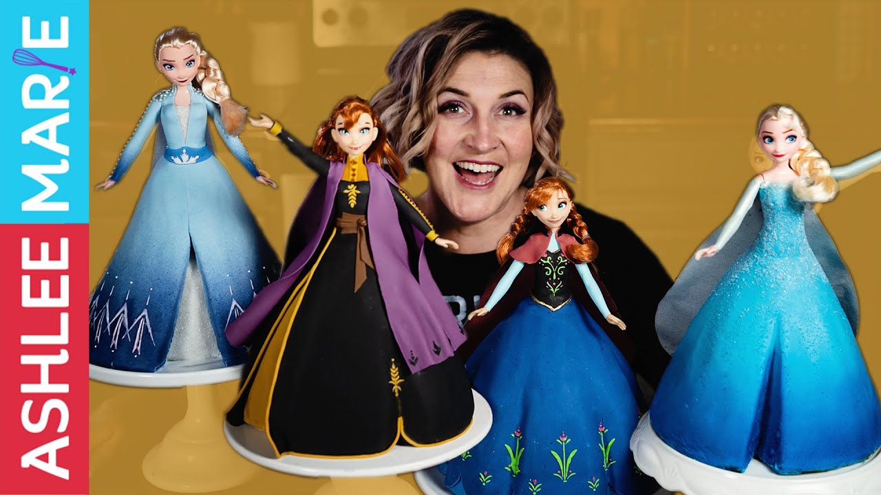 Disney Frozen Anna and Elsa princess cake decorating tutorials - Frozen 2