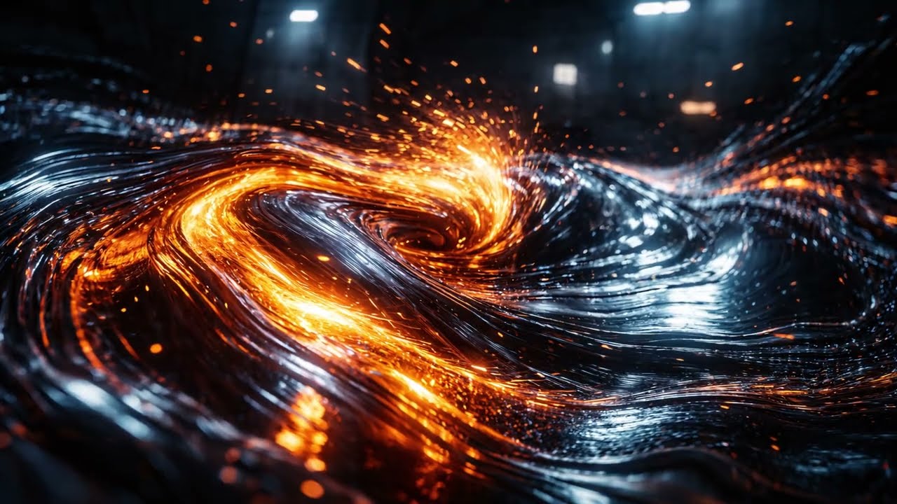 MOLTEN STEEL 🌪️ Liquid Metal Flow  /  ENERGY VORTEX – Hypnotic Fire