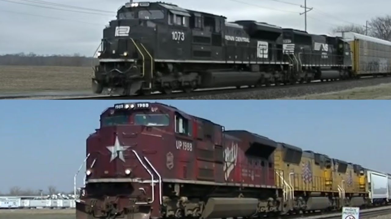 NS 1073 & UP 1988 SD70ACe's Test Train Horns