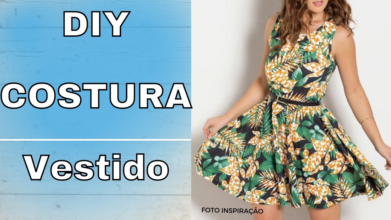 COMO FAZER VESTIDO MEIO GODÊ SEM MOLDE, FÁCIL E RÁPIDO