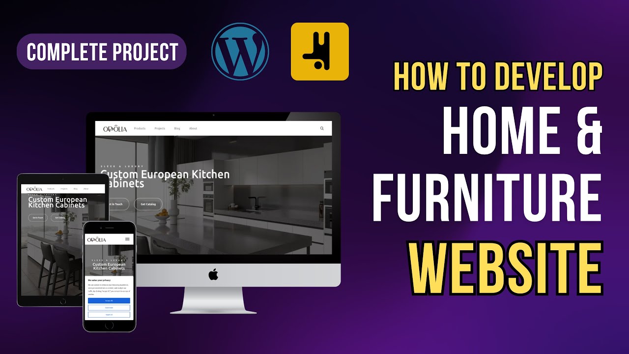 WordPress Website Tutorial 2024: Build a Dynamic Furniture Website with Breakdance - No Commentary