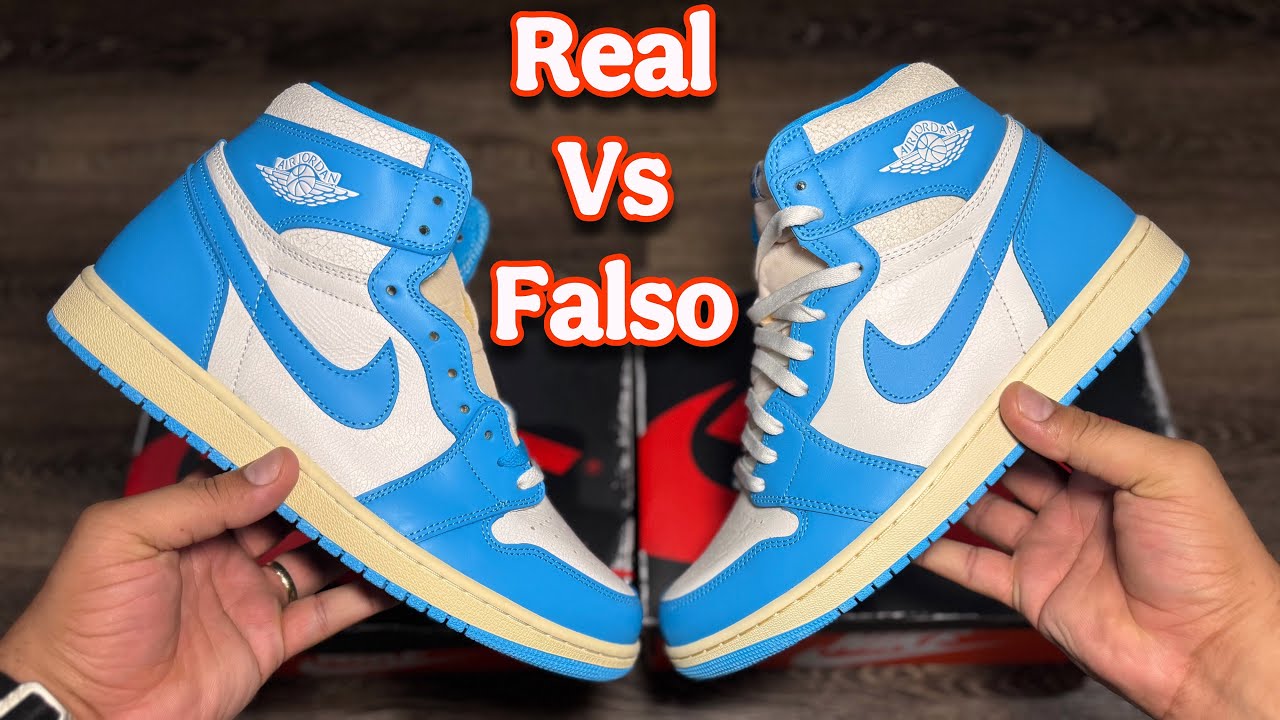 Real vs Falso / Jordan 1 UNC Reimagined