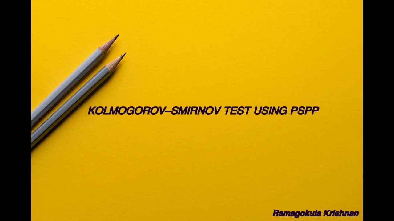 Kolmogorov–Smirnov test using PSPP