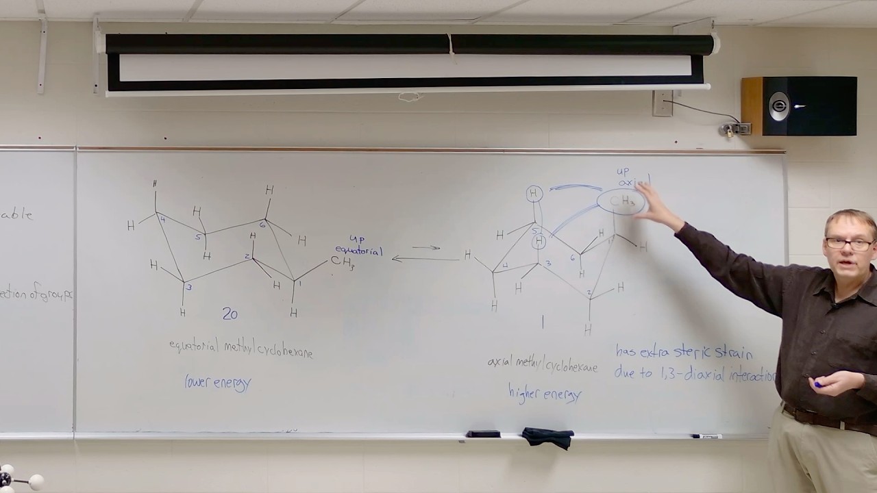 CHEM 235 Lecture 2-25-2026. Covers conformations of substituted cyclohexanes and alkane oxidation.