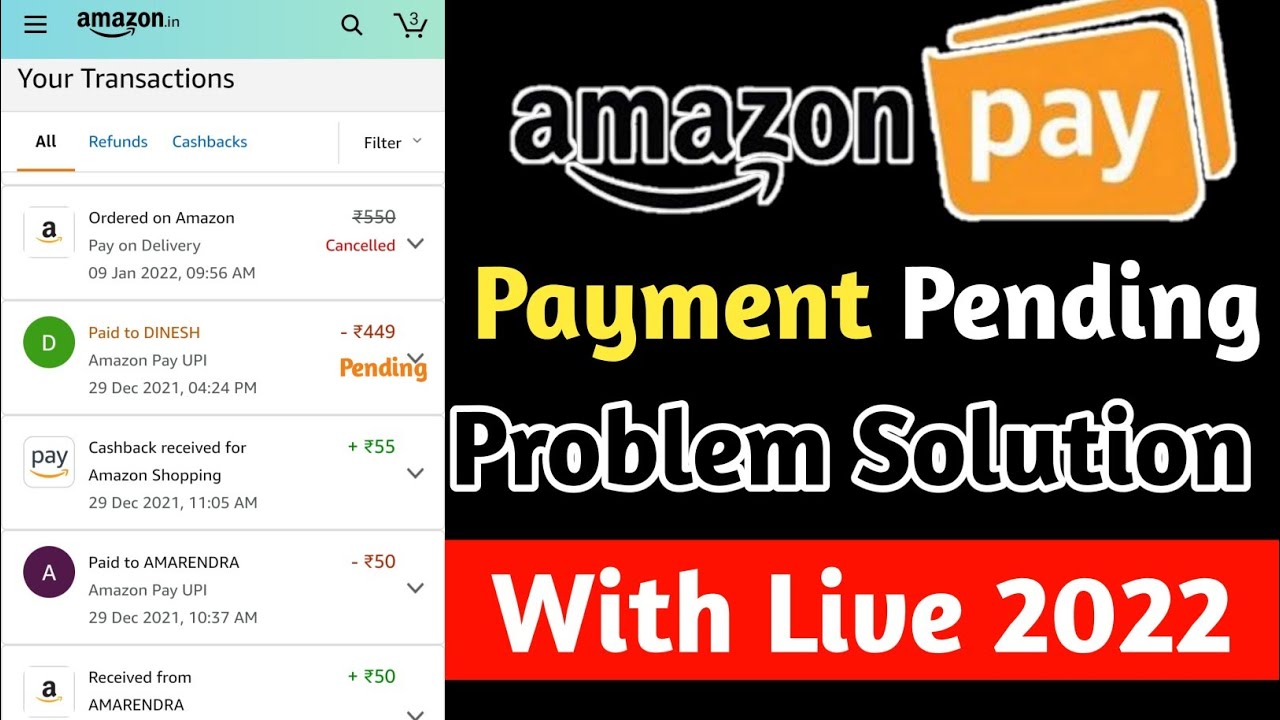 Amazon pay upi transection pending 2022 | Amazon payment pending problem 2022 | Payment Pending