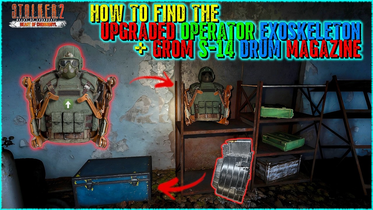Stalker 2: Upgraded Operator Exoskeleton + Grom S-14 Drum Magazine | Jupiter | Loot Guide