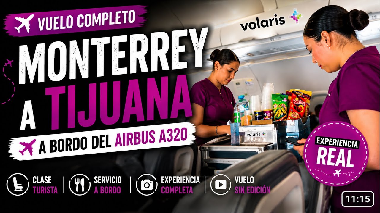 VUELO MONTERREY A TIJUANA A BORDO DE UN AIRBUS A320 DE VOLARIS | MTY-TIJ 4K. #travel #parati