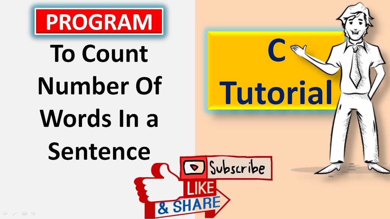 To count number of words in a sentence