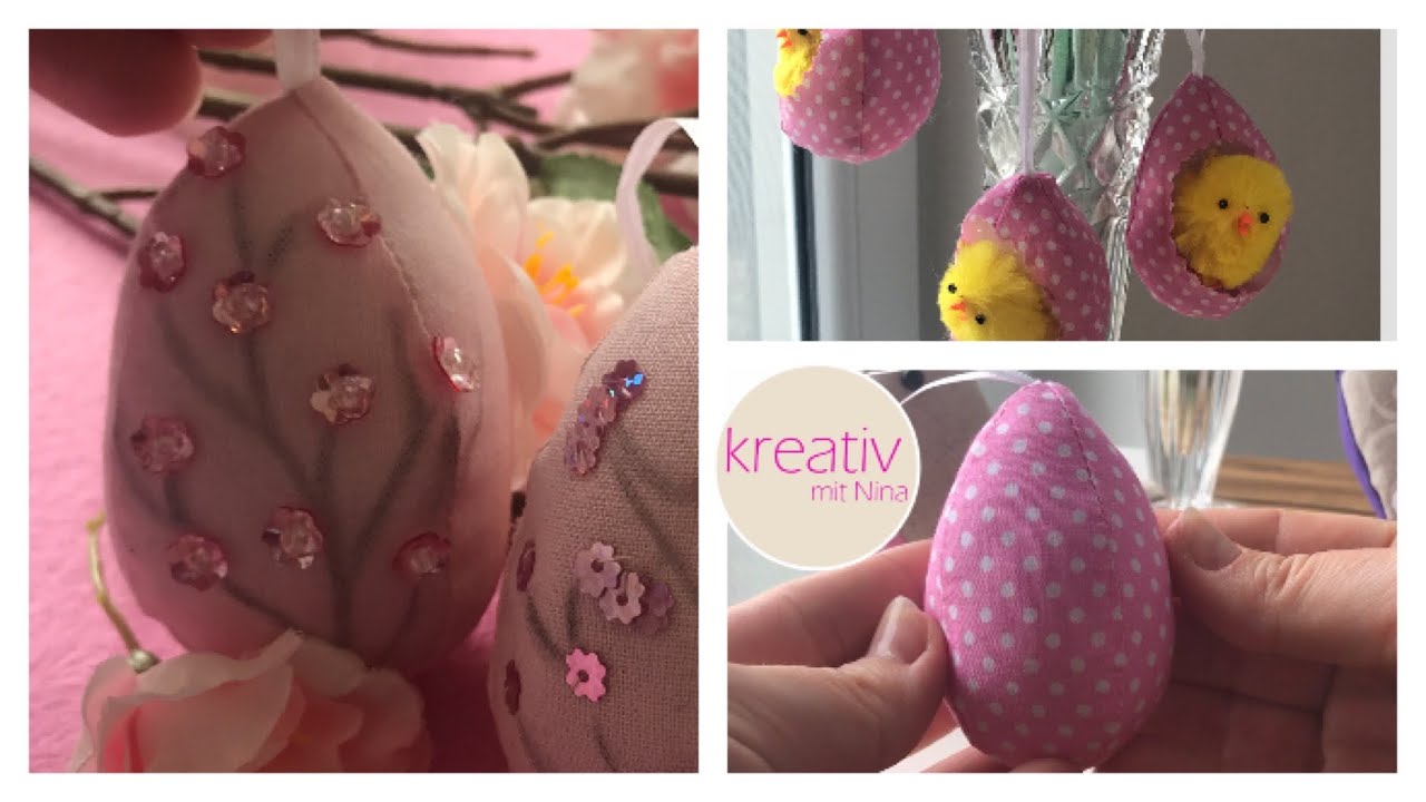 Ostereier nähen 🌸 Osterdeko 2026 kostenloses Schnittmuster nähen für Ostern für Anfänger Stoffreste