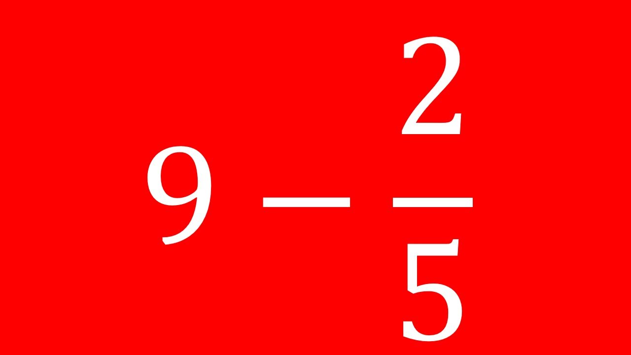 How to subtract fraction from a whole number | Subtracting mixed number from a whole number