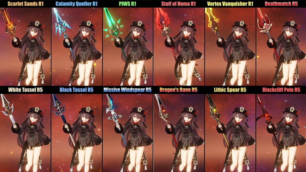 Hu Tao: Weapons Comparison | Genshin Impact