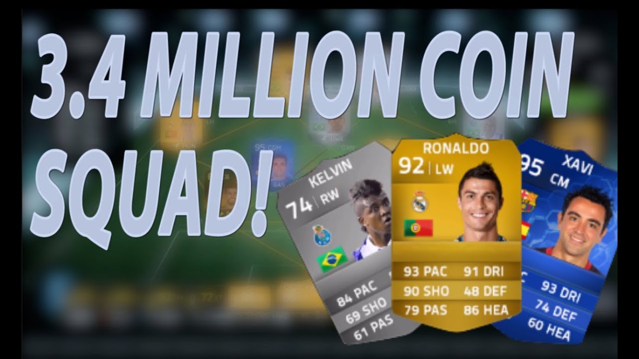 FIFA 14 | INSANE 3,400,000 COIN SKILL SQUAD! (ft. Ronaldo & TOTY)