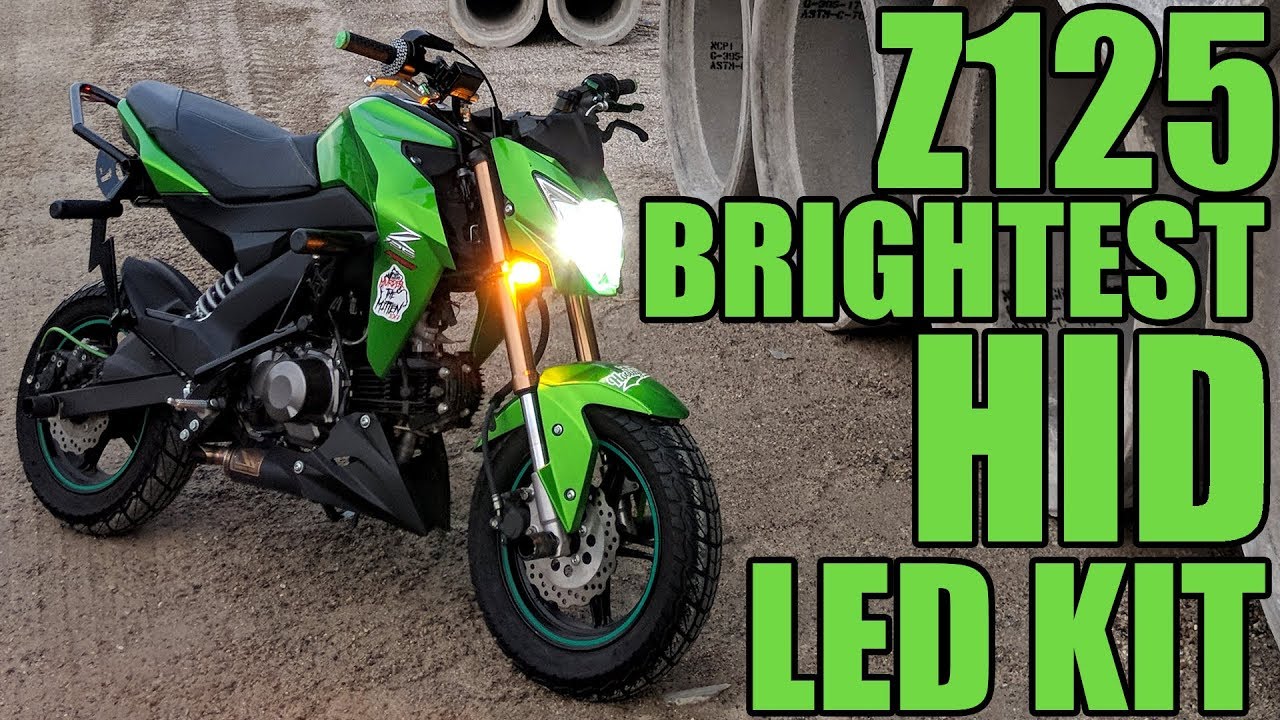 Brightest HID LED for Kawasaki Z125! Plug and Play!
