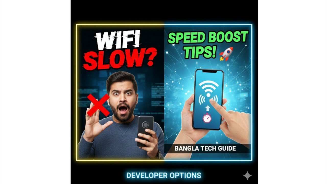 WiFi Slow? Try These Easy Speed Boost Tips 🚀 | Bangla Tech Guide #wifi #wifispeed #developeroptions