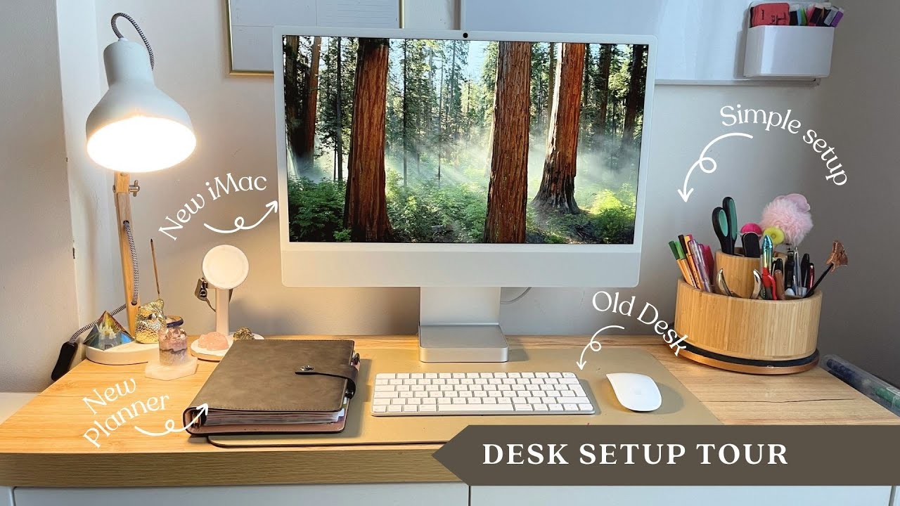 iMac M4 24” Desk Setup Tour | Minimal Tech Accessories + Workspace Inspiration | Ekaterina Botziou
