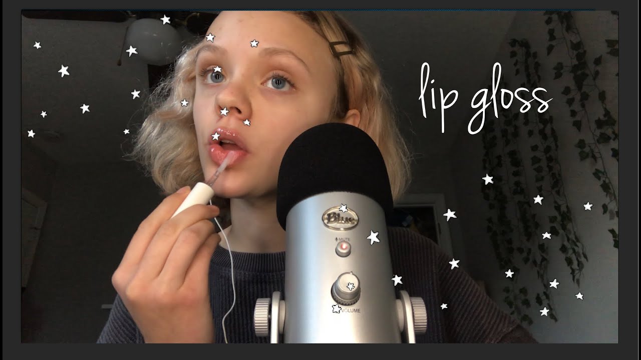 ASMR✨ lipgloss application *GUM CHEWING*