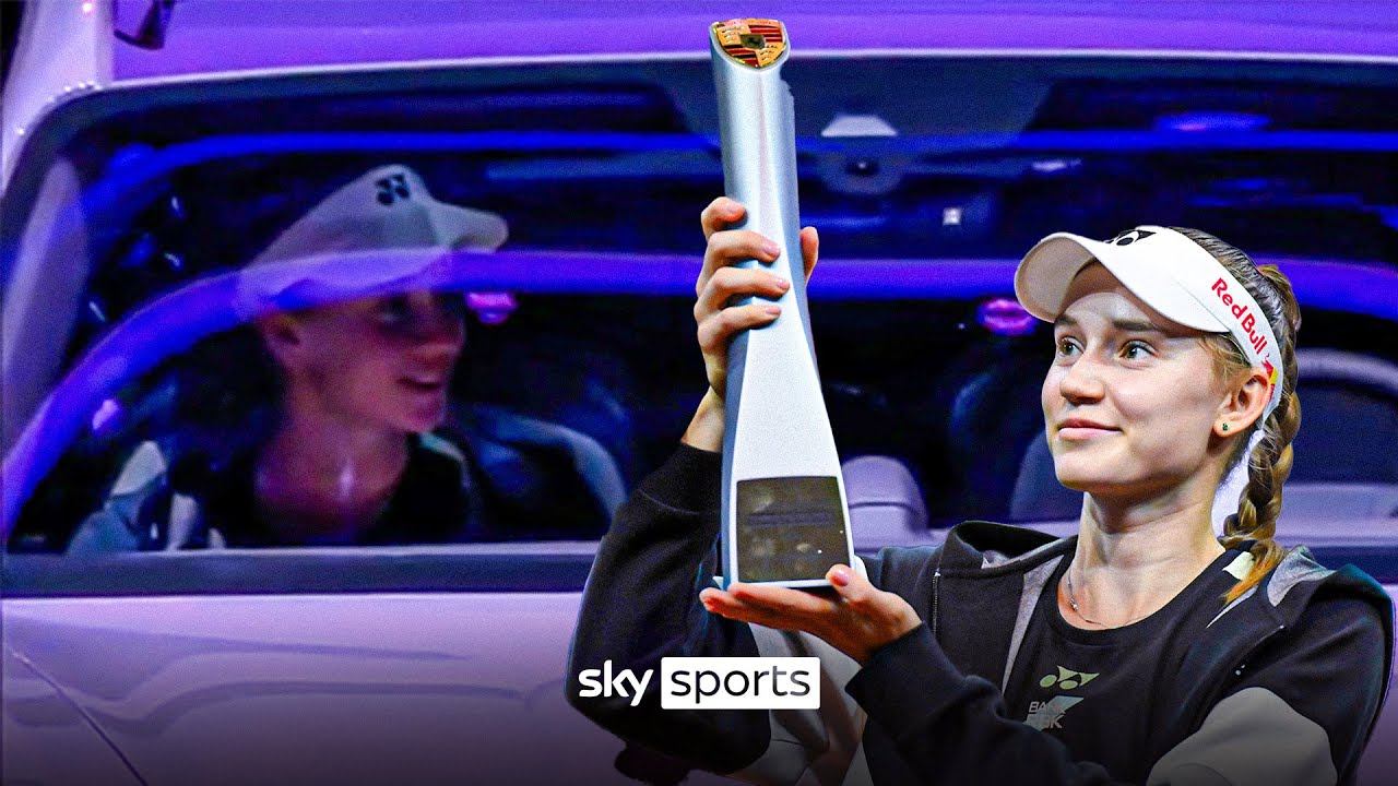 Funny moment Elena Rybakina is given car she CAN'T drive after Porsche Grand Prix victory 🚗