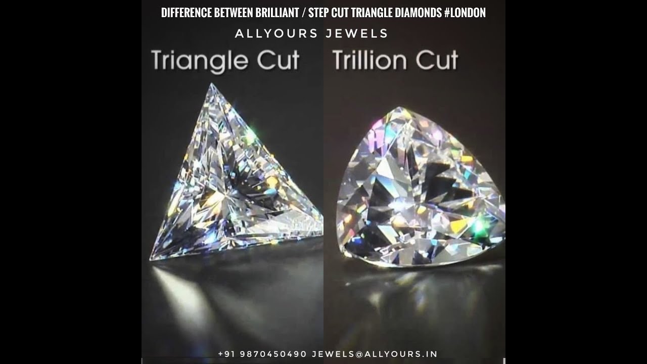 Difference between brilliant and step cut triangle diamonds #london