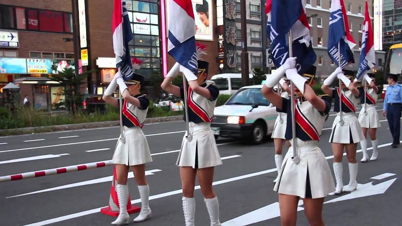 北海道警察音楽隊 カラーガード  ススキノパレード