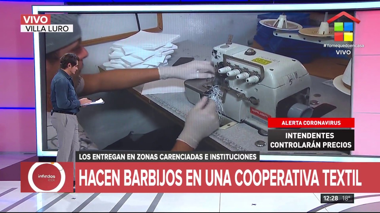 Hacen barbijos y los donan
