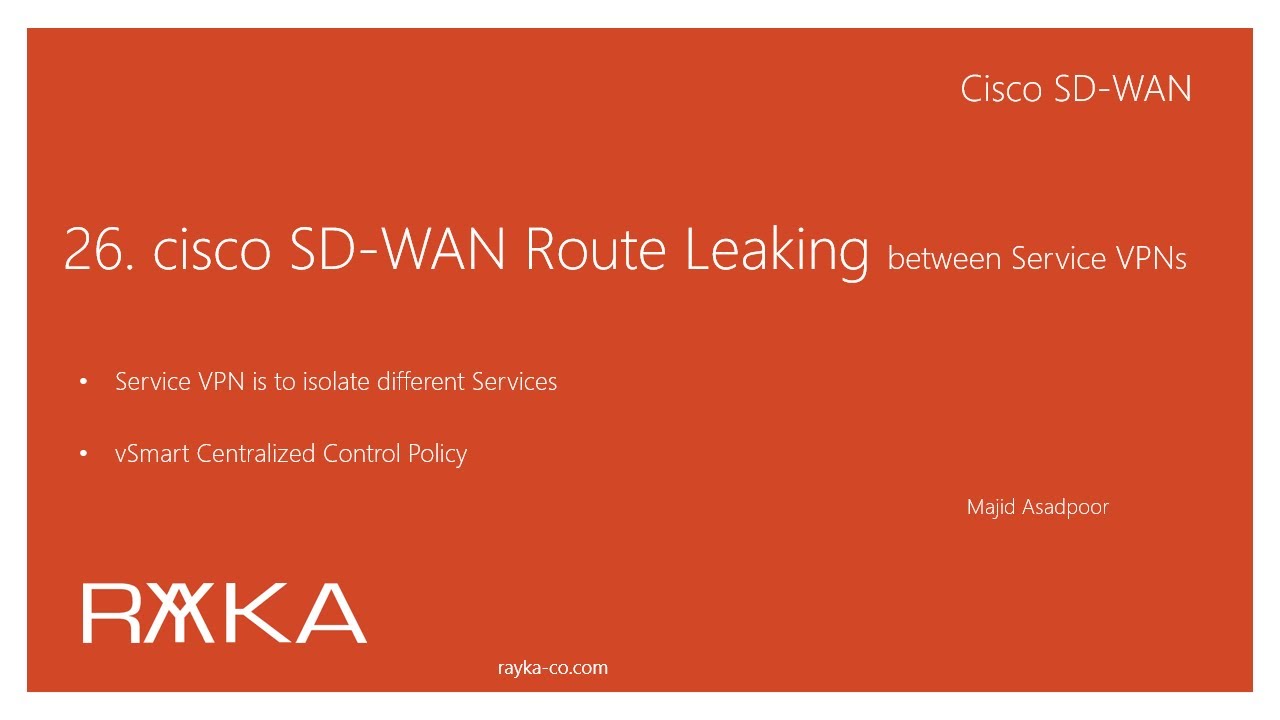 26. cisco SD-WAN Route Leaking