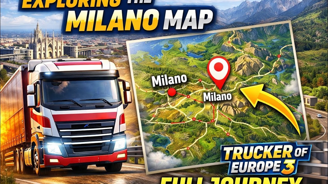 Exploring the Milano Map 🚛 Trucker of Europe 3 Full Journey