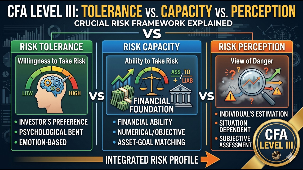 Risk Tolerance vs Risk Capacity vs Risk Perception | CFA Level III