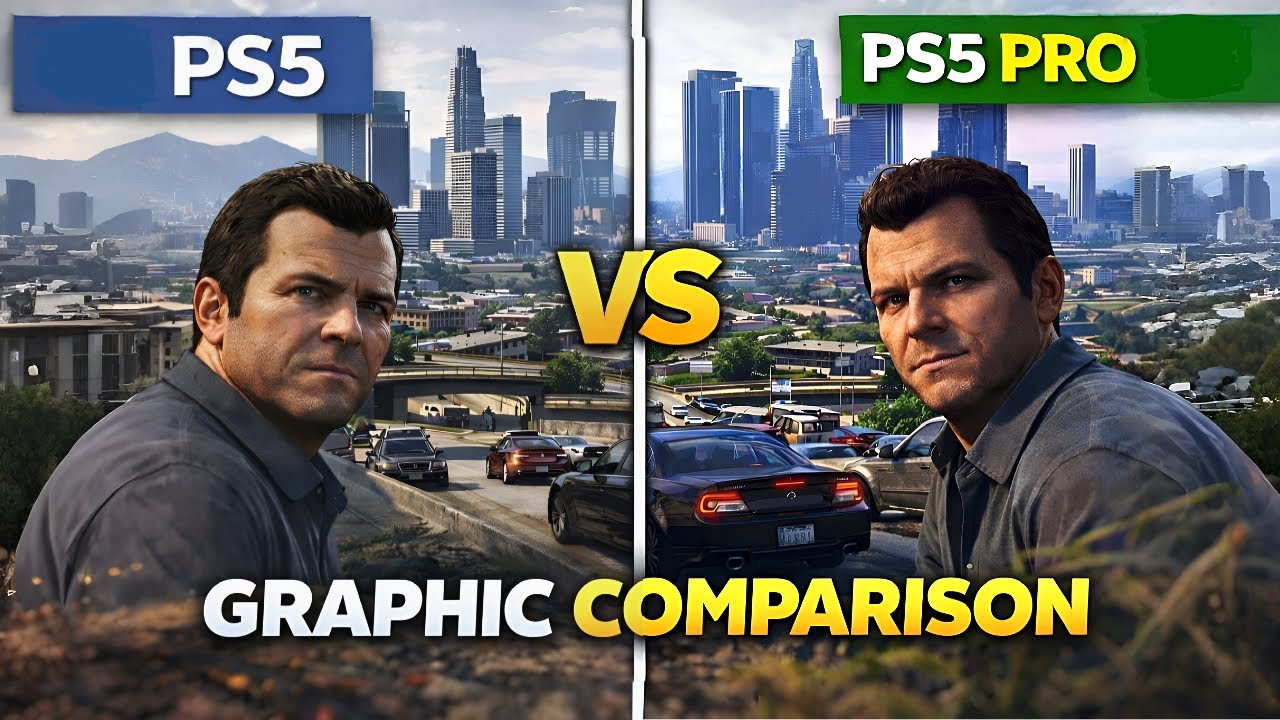 Ps5 Slim vs Ps5 Pro Game Comparison | Gta 5 Graphic Comparison Ps5 vs Ps5 Pro | Graphics Comparison