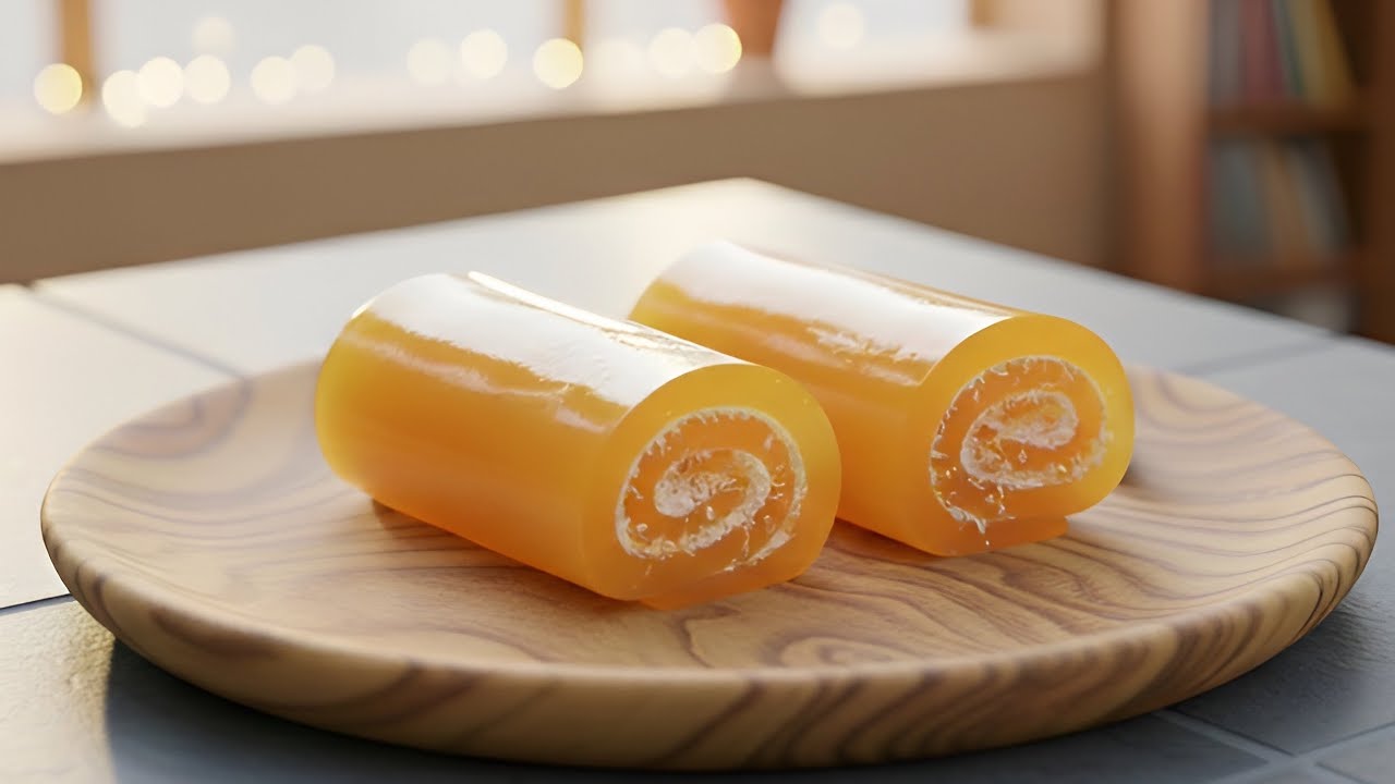 Turn Oranges Into This Beautiful Candy Roll! 🍊 Easy Homemade Dessert