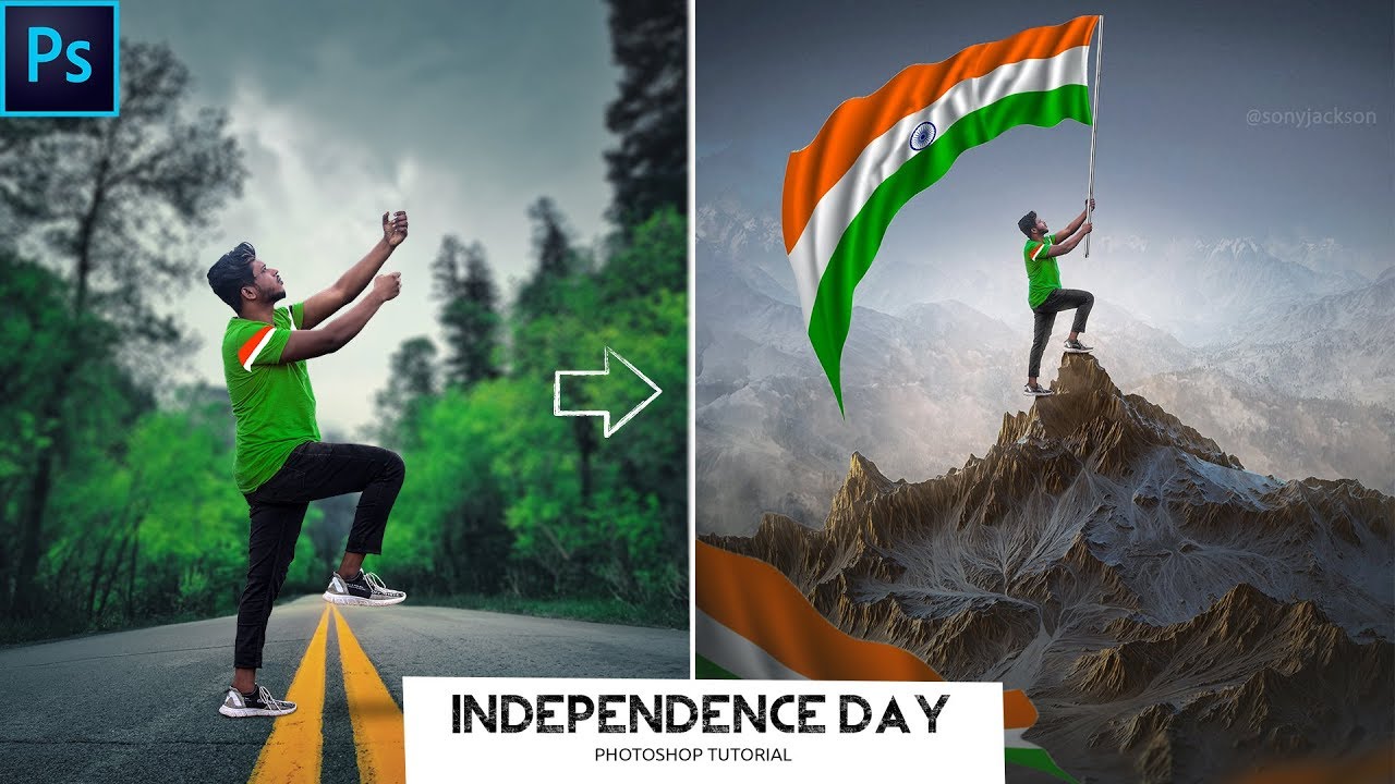 15th AUGUST Special Photoshop Tutorial | INDEPENDENCE DAY Special | By Sony Jackson