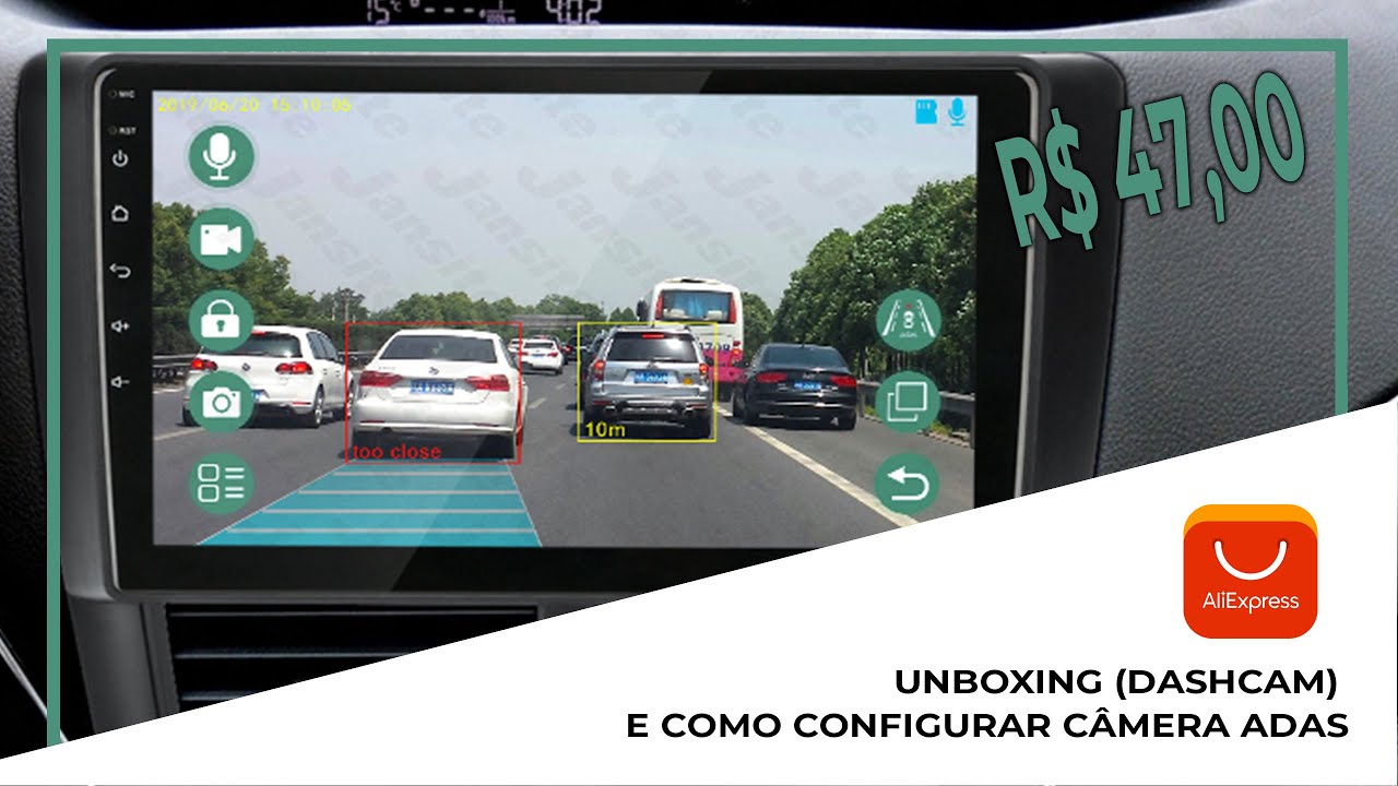 UNBOXING E COMO CONFIGURAR CÂMERA ADAS (DASHCAM)