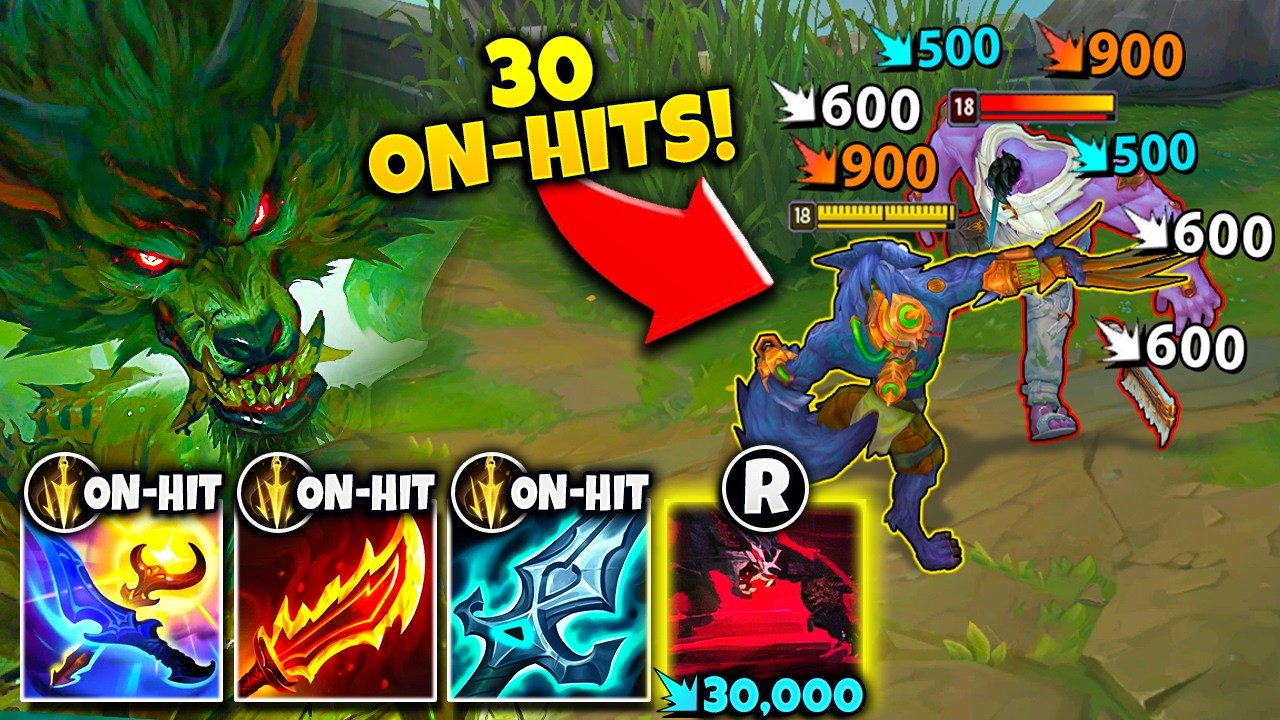 Warwick but my ult applies 30 On-Hit effects at once... (I CAN ONE SHOT TANKS)