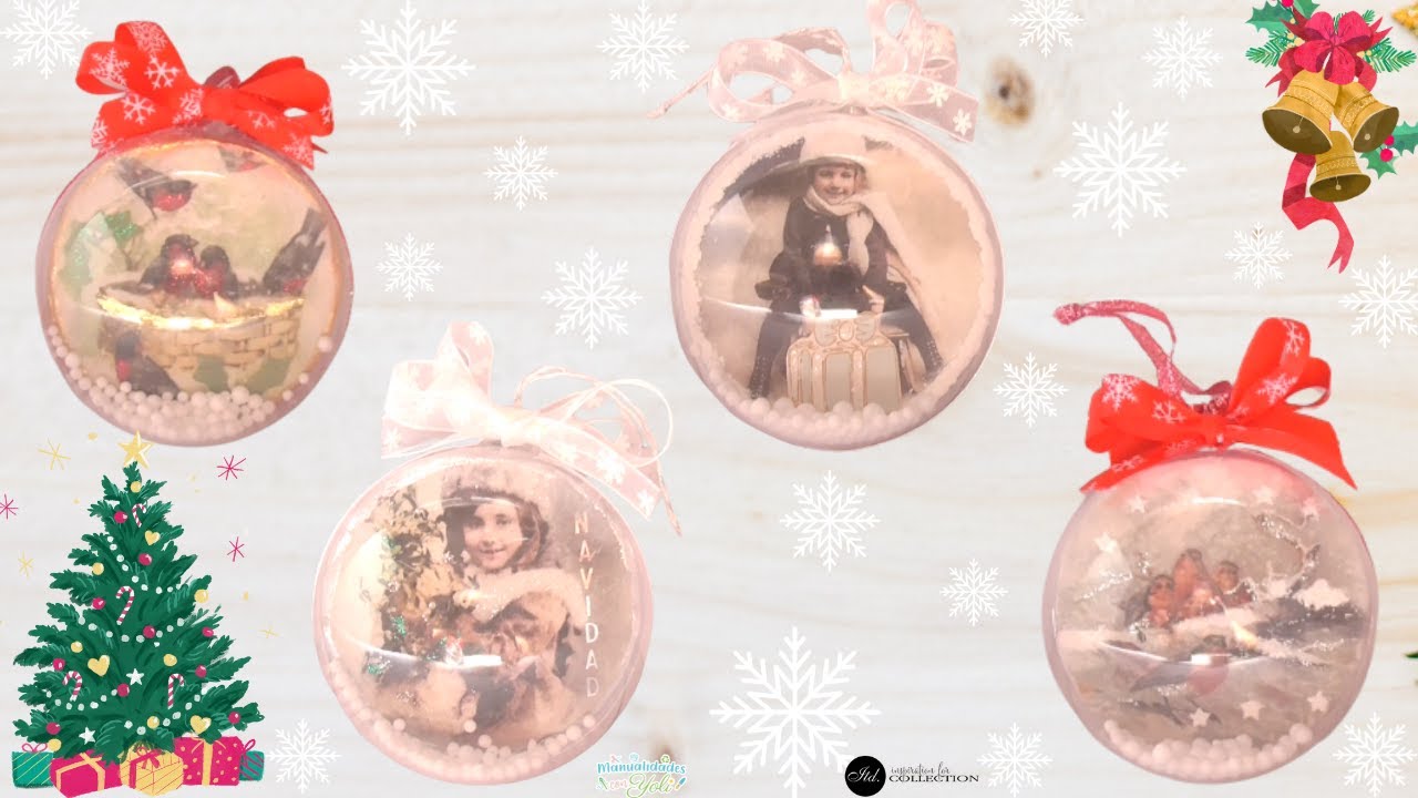 4 прекрасных идеи украшения рождественских шаров 🎅🎄 Как украсить рождественские шары
