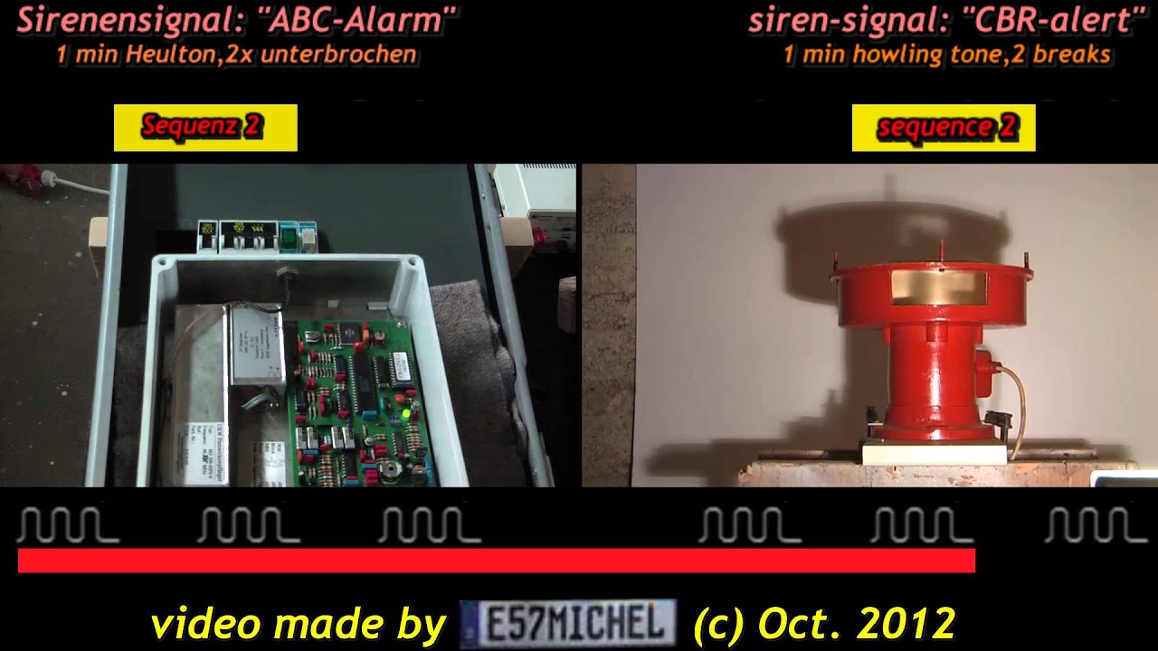 [ABC-Alarm] - Große DDR-Tiefton-Sirene - CBR-alert - big old fire-siren