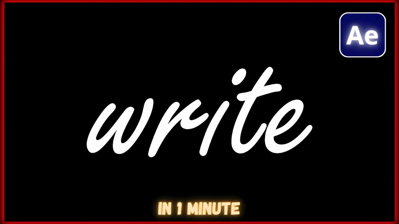 Handwriting Text Animation in After Effects &ndash; Easy Write-On Effect Tutorial